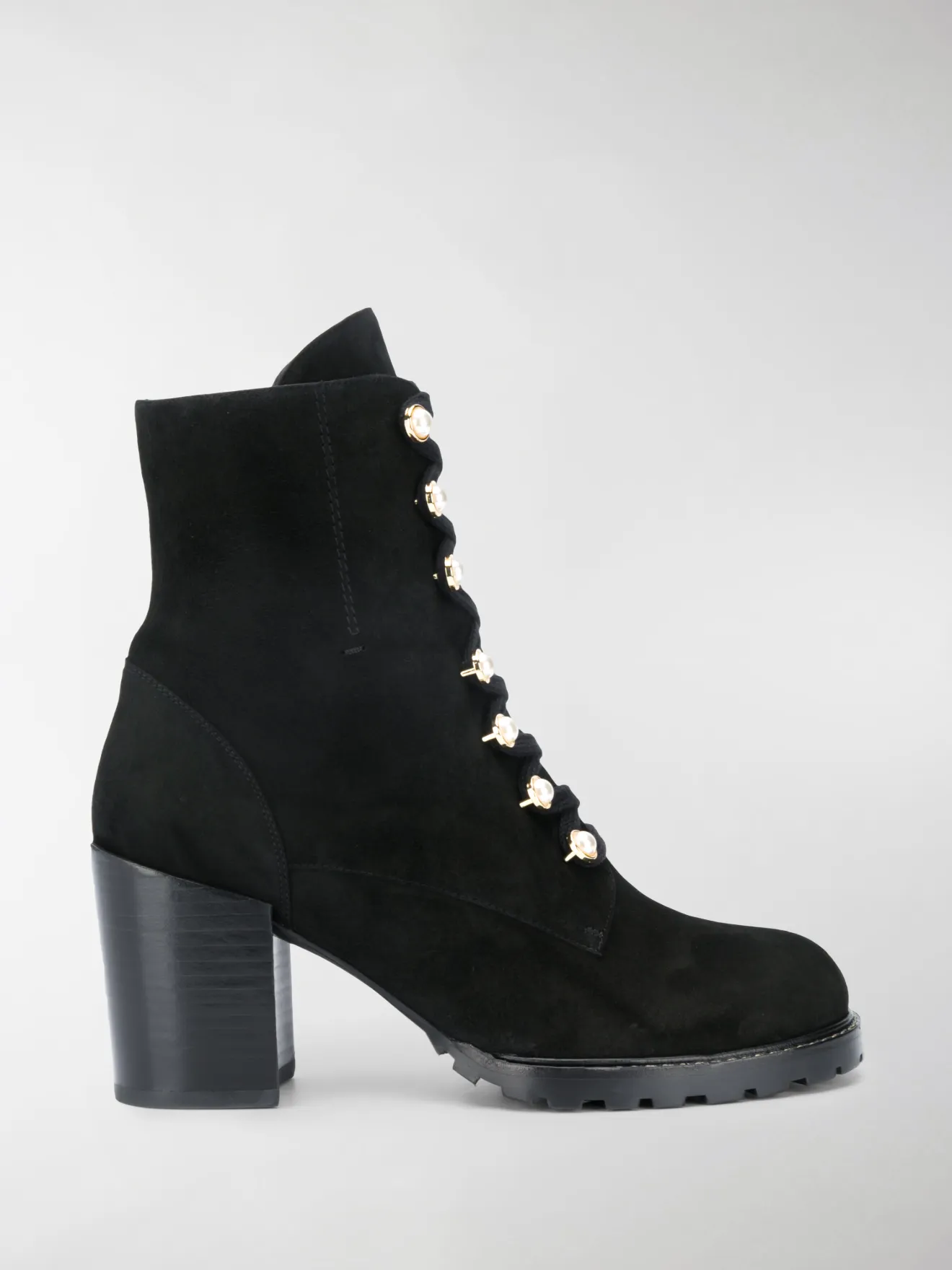 stuart weitzman suede lace up boots
