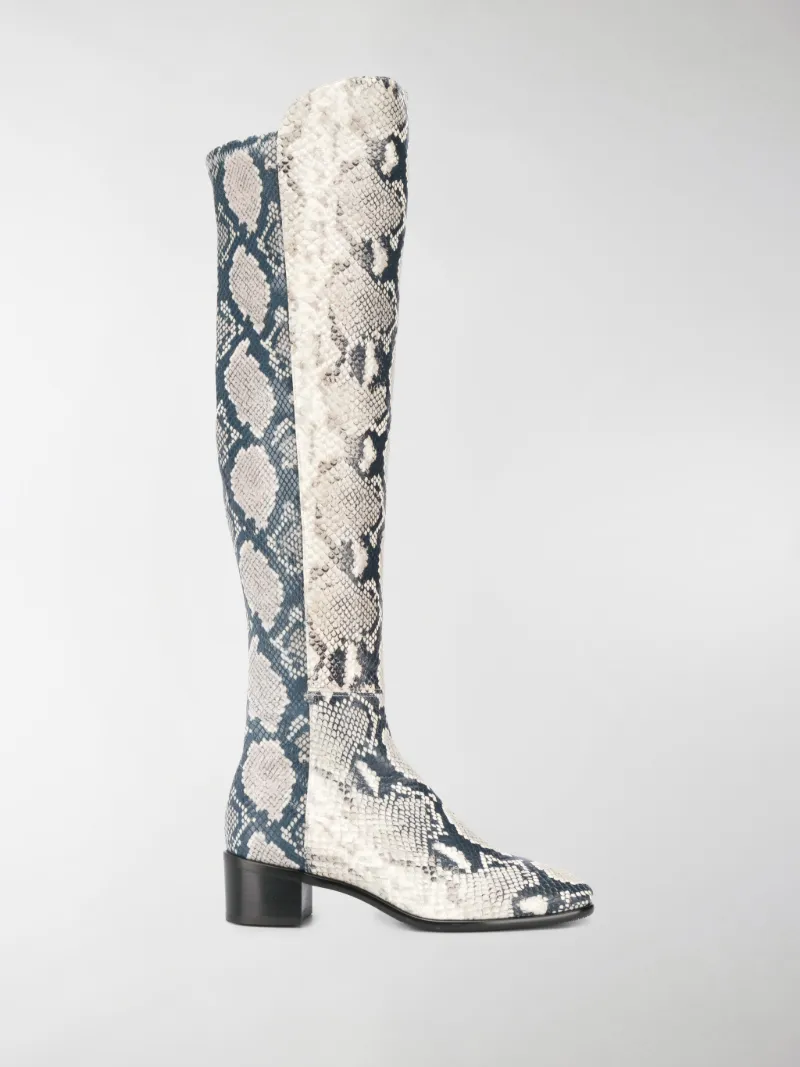 stuart weitzman python boots