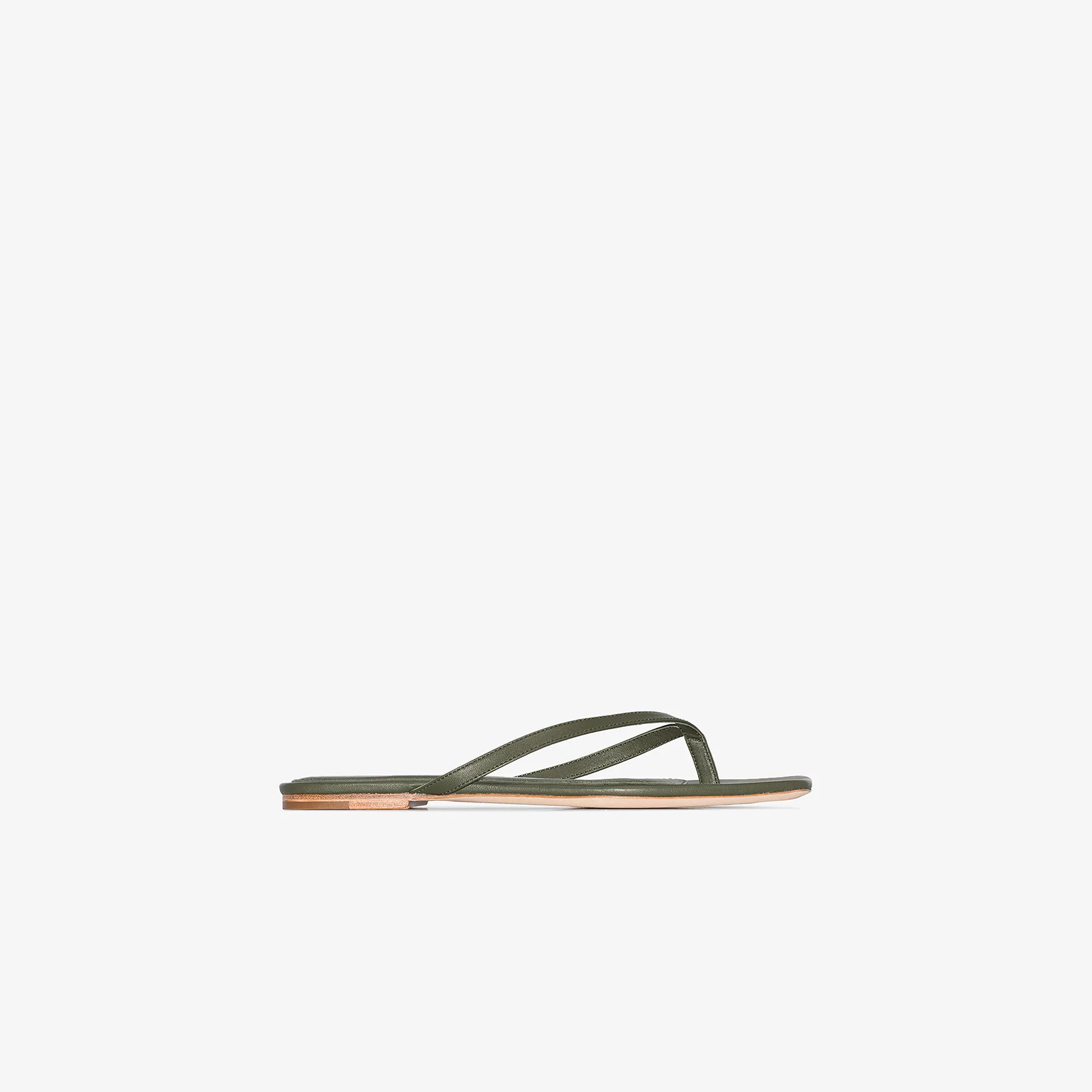 olive green flat sandals