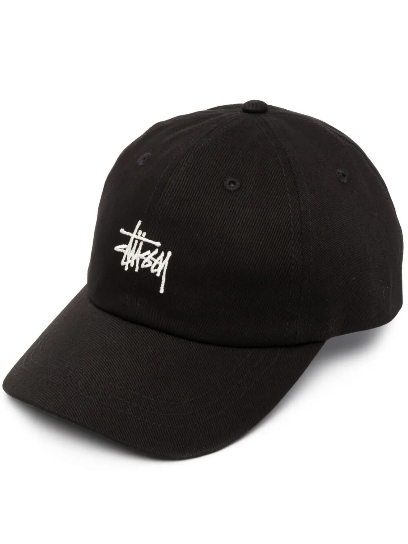 Stussy embroidered-logo baseball cap black | MODES