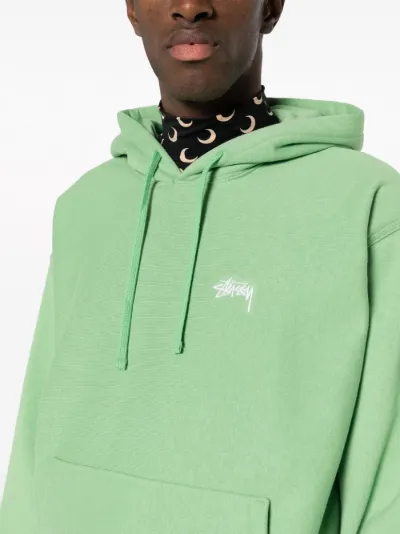 Lime green stussy hoodie sale