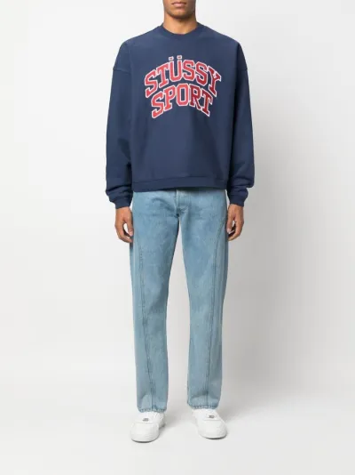 logo-embroidered crew-neck sweatshirt | Stüssy | Eraldo.com