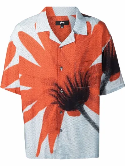 macro floral-print shirt | Stussy 