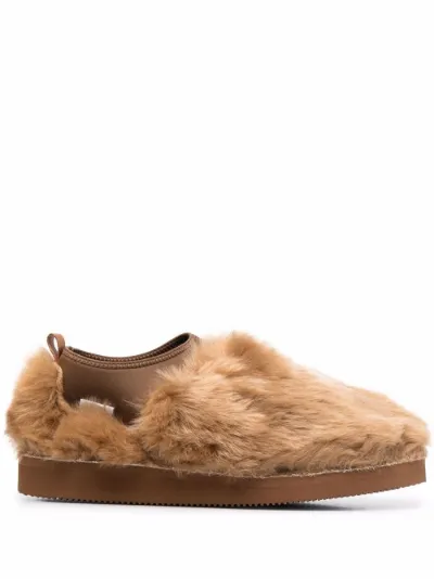 faux leather slippers