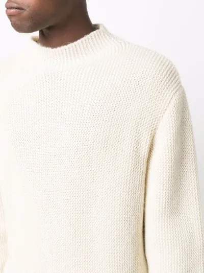 chunky white knit jumper