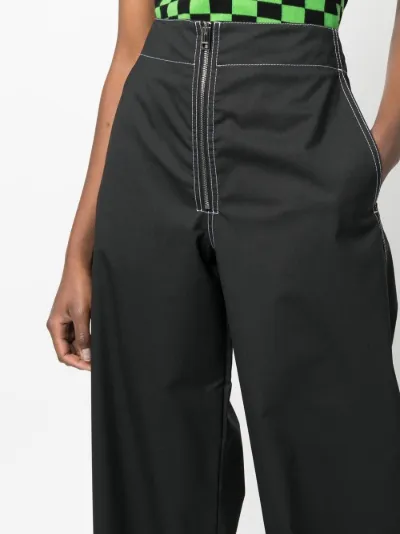 Sunnei contrast-stitch wide leg trousers | Eraldo.com SB 