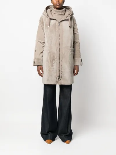 All saints state deals lux shearling parka