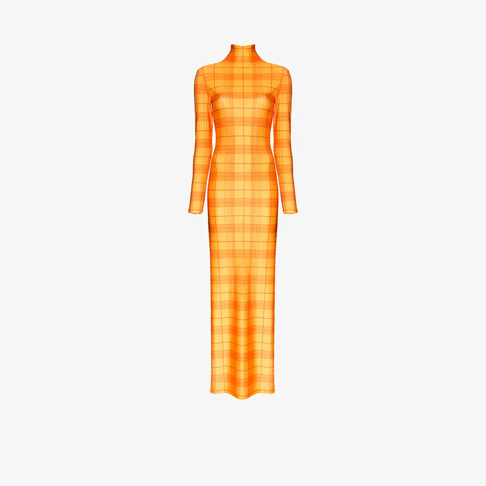 madras maxi dress