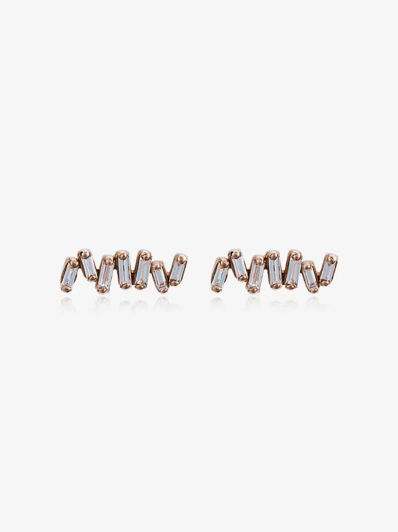 Suzanne Kalan Rose Gold And Diamond Fireworks Post Earrings Fine Suzanne Kalan Rose Gold And Diamond Fireworks Post Earrings Fine Browns