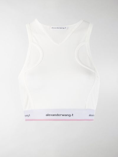 alexander wang logo bra