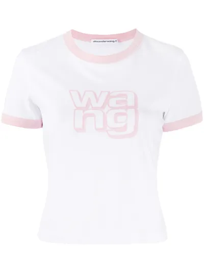 Logo Print Cropped T Shirt T By Alexander Wang Eraldo Com