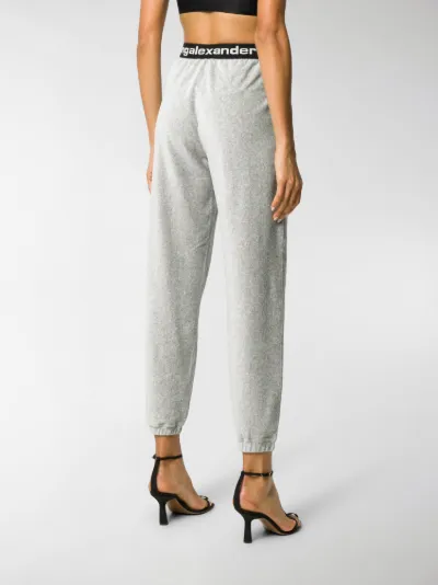 alexander wang logo track pants