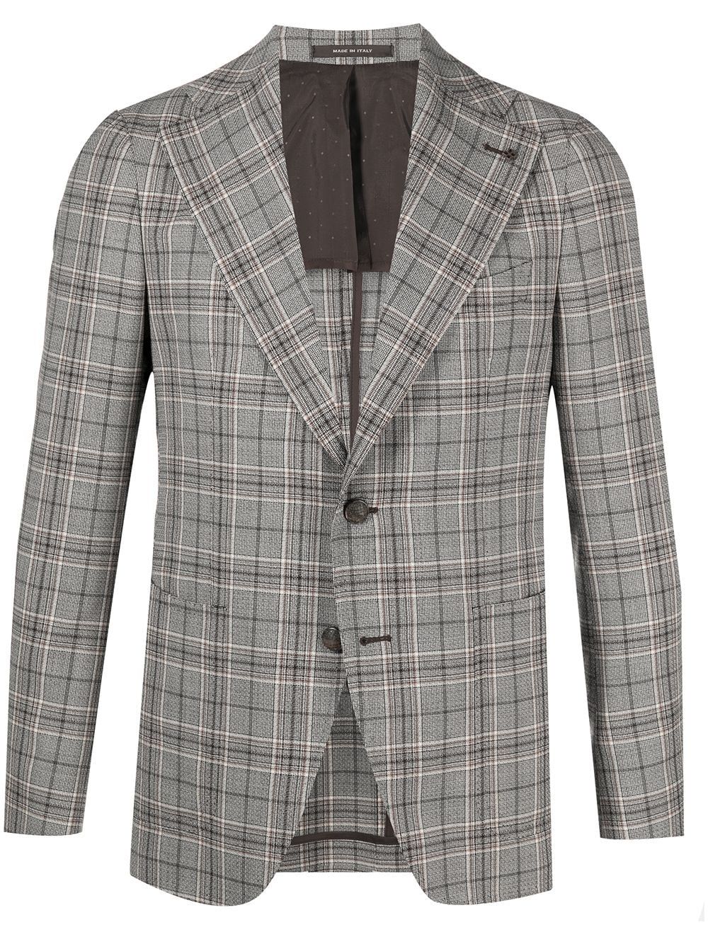 checked single-breasted blazer | Tagliatore | Eraldo.com FR