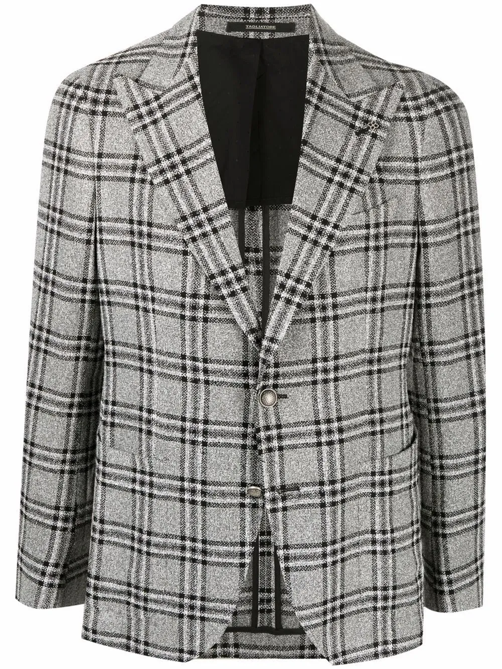 Tagliatore Black checked single-breasted jacket