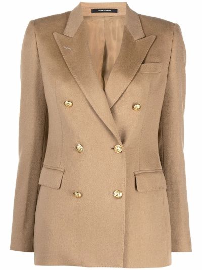 balmain camel blazer