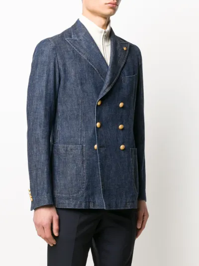 Hyde Park Moores Men's Wool Double Breasted Suit Jacket Blazer Glen Check  38R