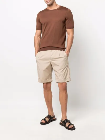 drawstring khaki shorts