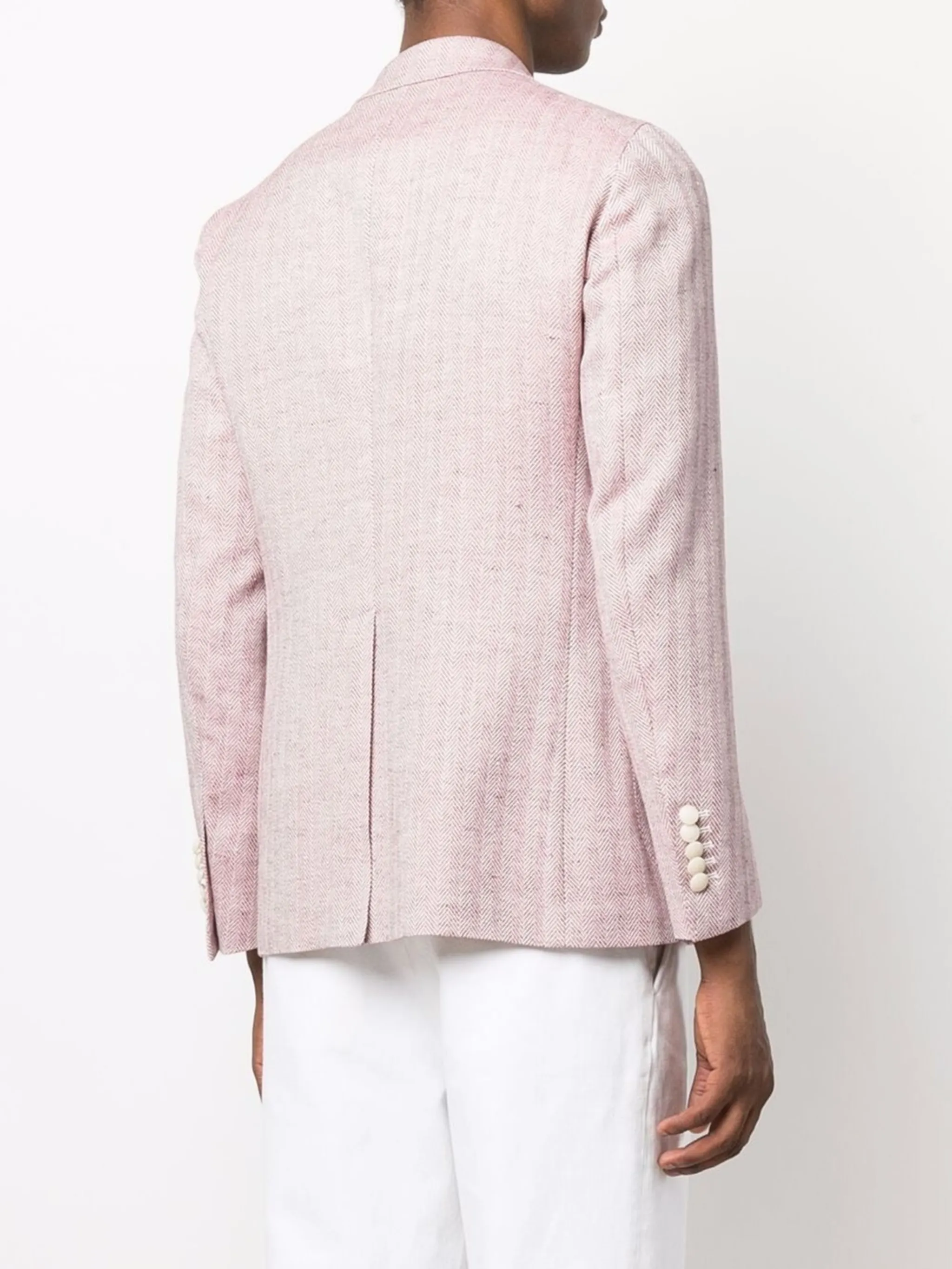 herringbone pattern suit jacket Tagliatore US