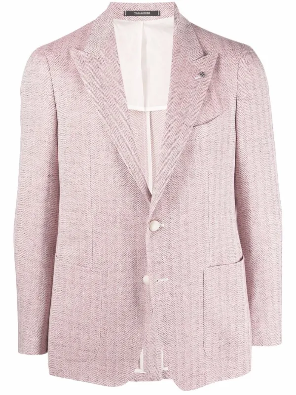 herringbone pattern suit jacket Tagliatore US