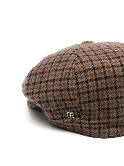 houndstooth baker boy cap | Tagliatore 