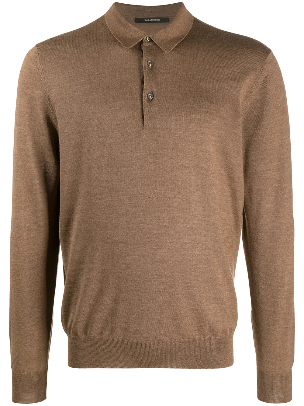 brown long sleeve polo