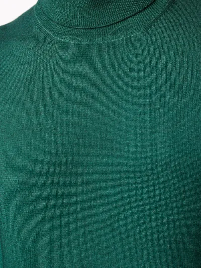 green high neck sweater