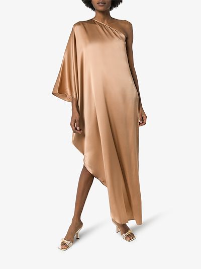 one sleeve silk dress