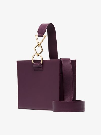 purple nasim leather tote bag展示图