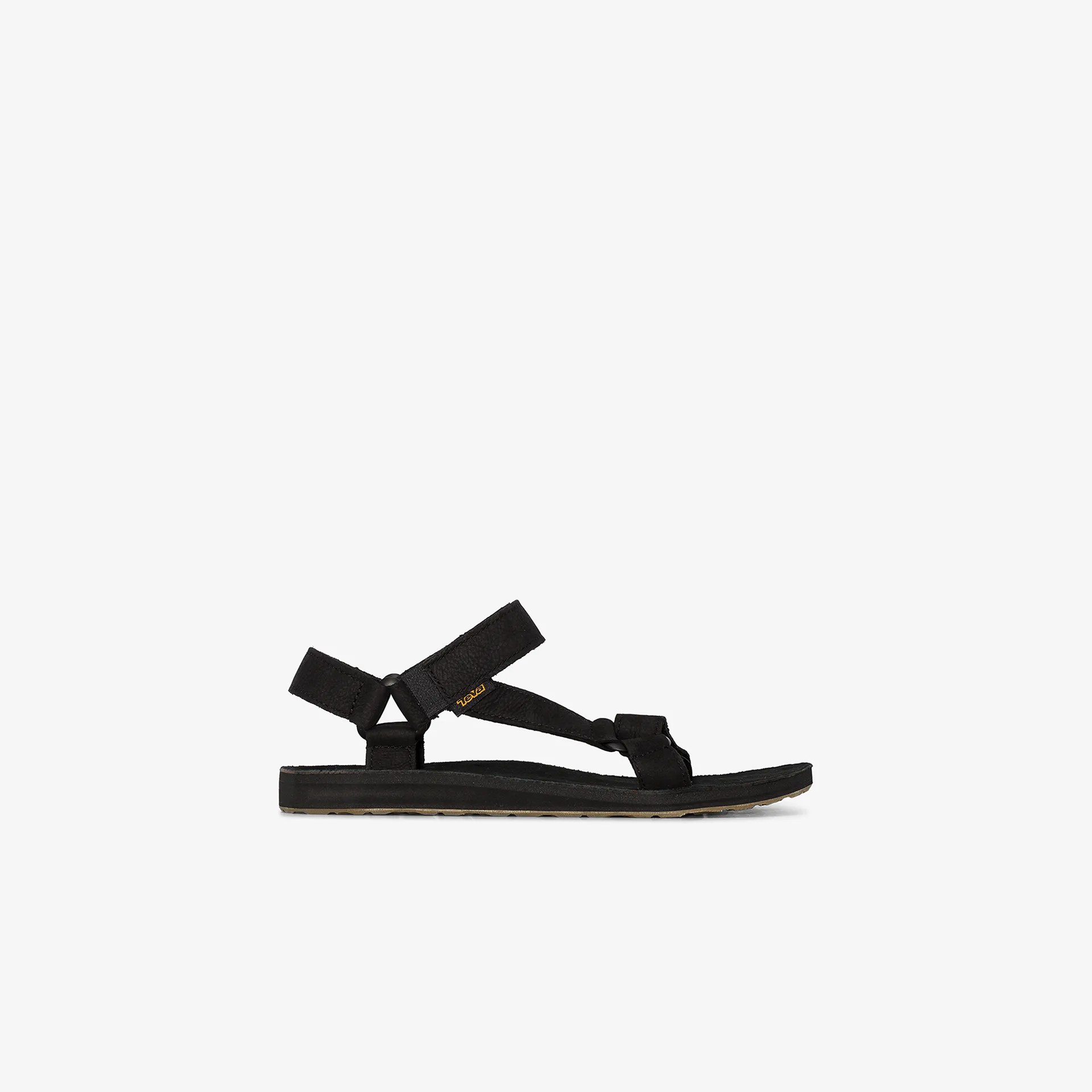 black leather teva sandals