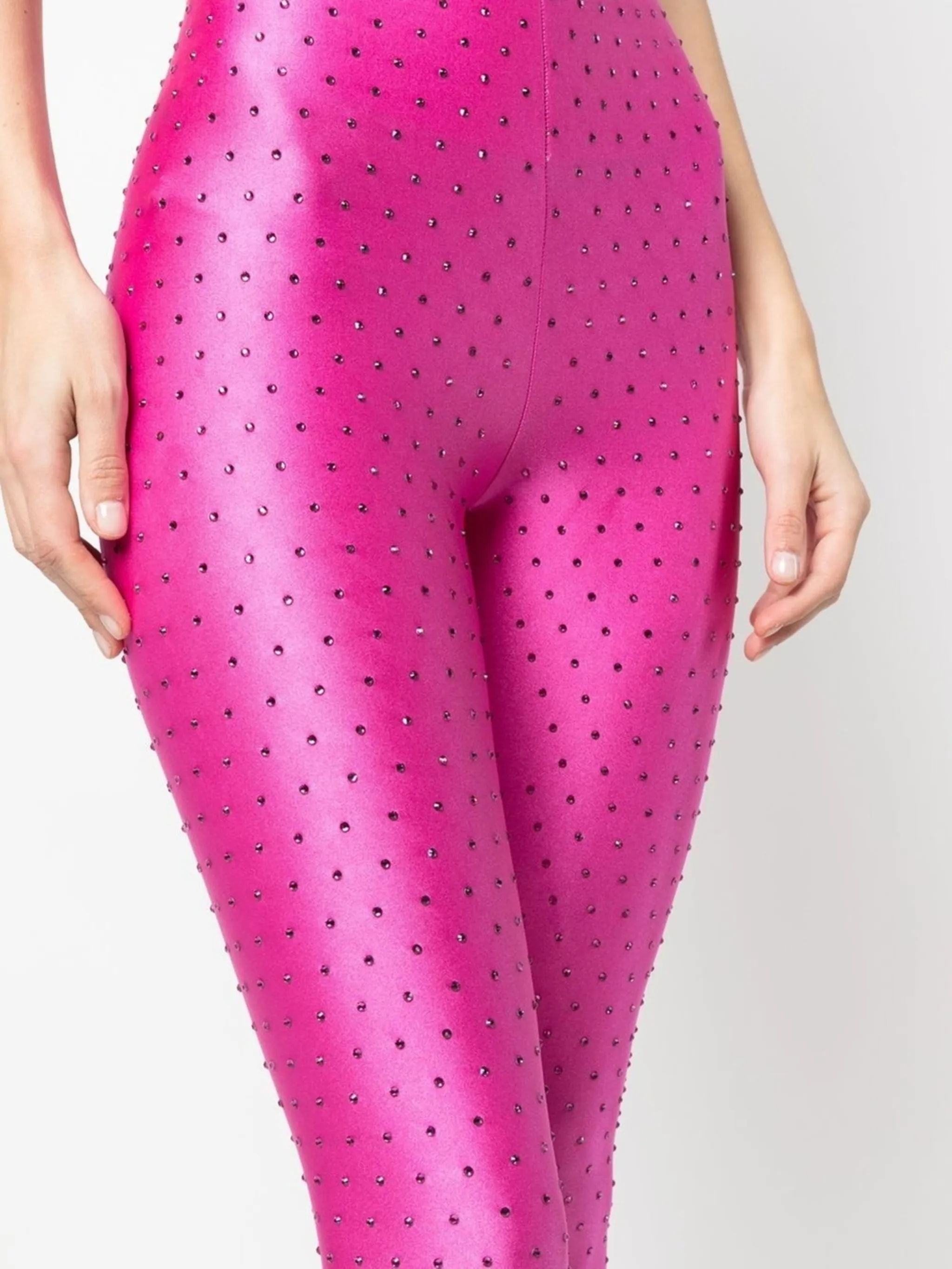 rhinestone embellished leggings | THE ANDAMANE | Eraldo.com