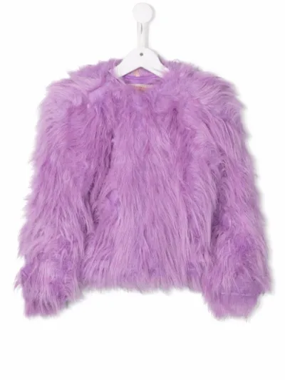 faux ostrich feather jacket