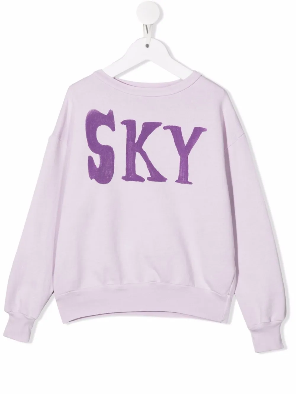 The Animal Observatory soft purple boat bear kids sweatshirt
