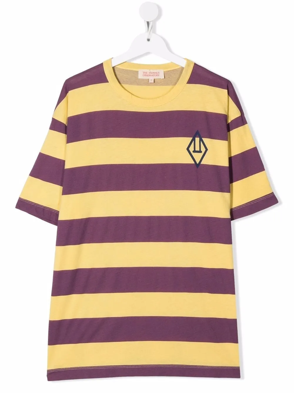 purple and gold striped shirt