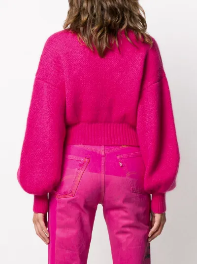 The Attico balloon sleeve cropped cardigan Eraldo SE