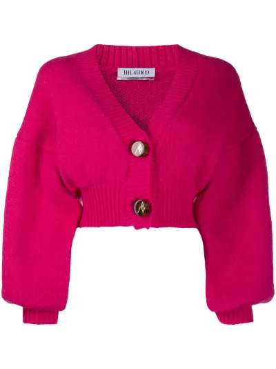 balloon sleeve cropped cardigan