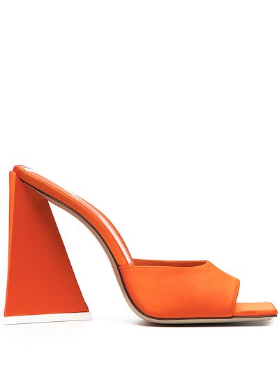 leather mules block heel