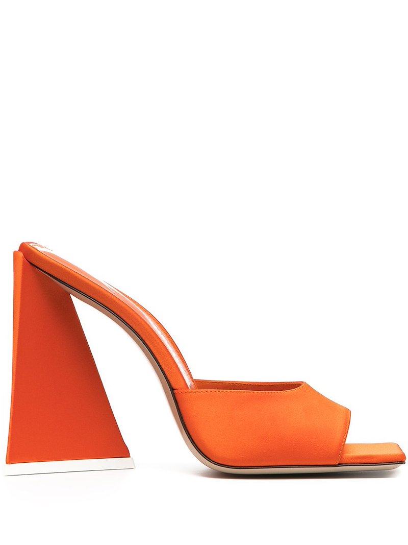 block heel leather mules