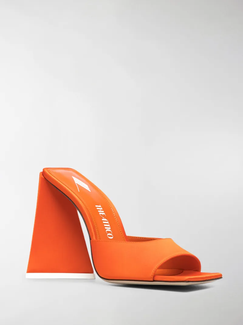 orange mule sandals