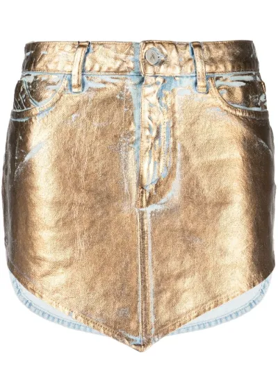 The Attico Gonna denim Wave oro | MODES