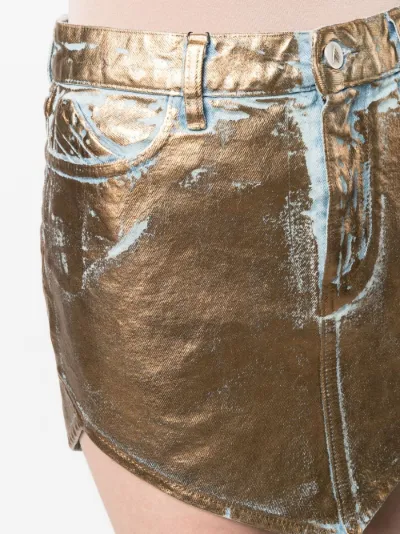 The Attico Gonna denim Wave oro | MODES