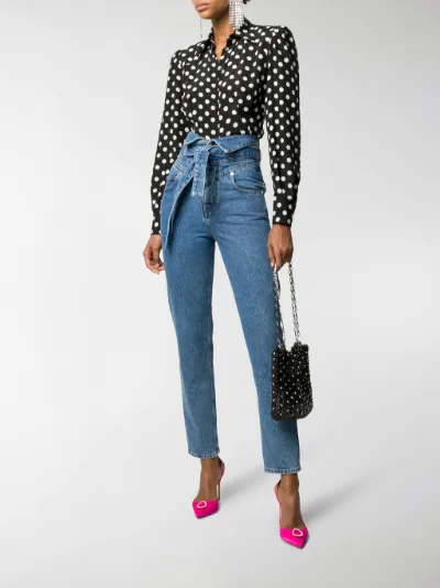 The Attico high rise skinny jeans blue 