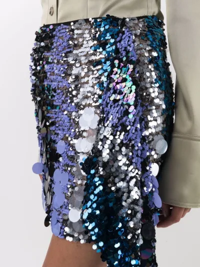 The Attico Minigonna con paillettes blu | MODES
