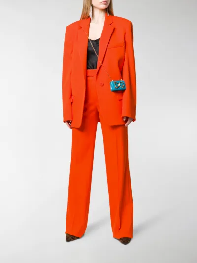 The Attico oversized blazer jacket orange | MODES