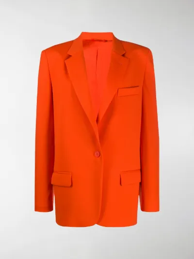The Attico oversized blazer jacket orange | MODES