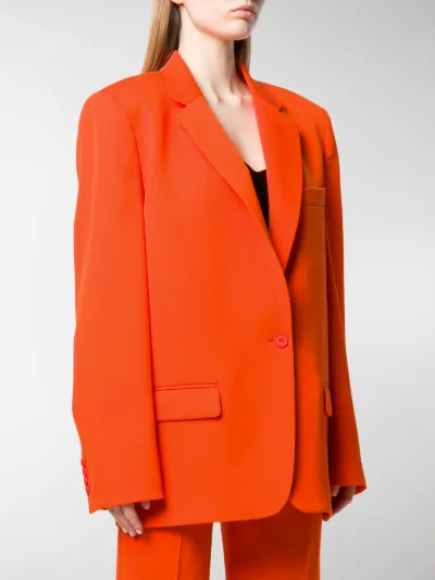 orange oversized blazer
