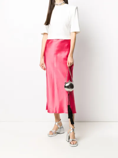padded shoulders cropped T-shirt | The 