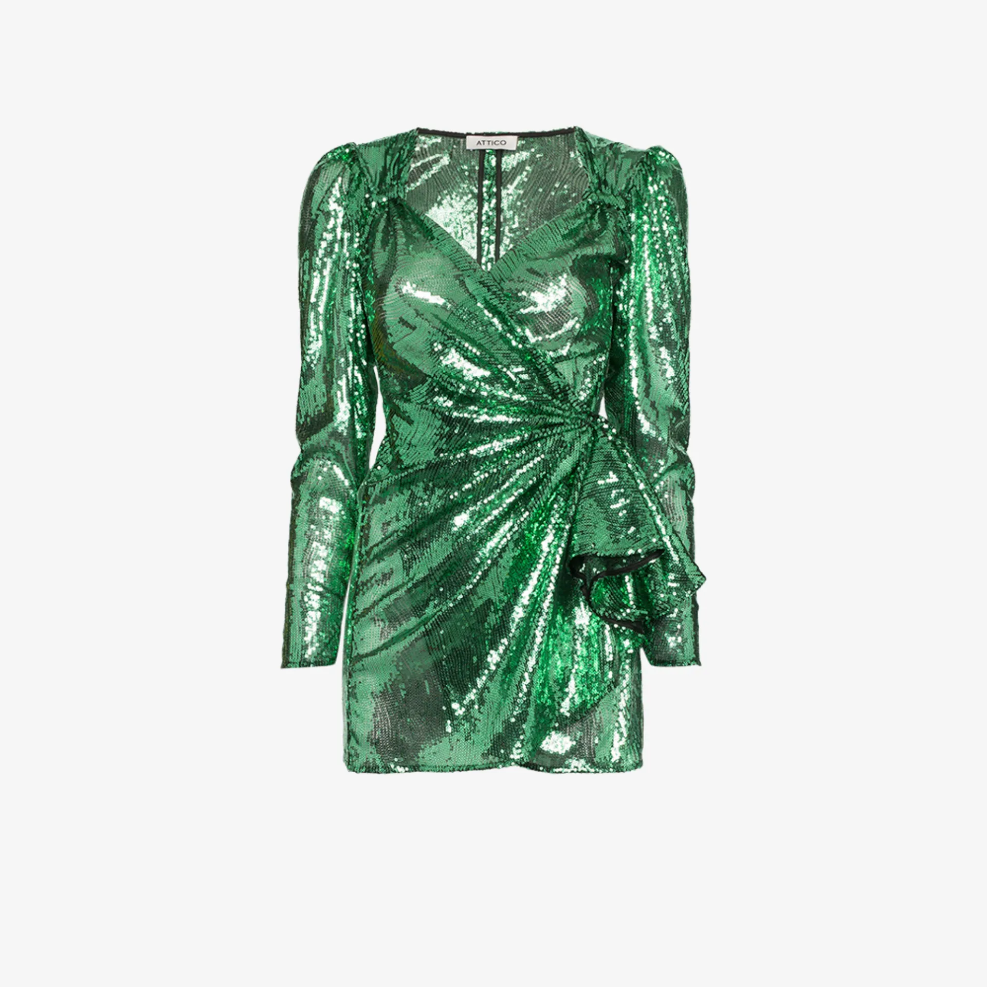 attico green sequin dress