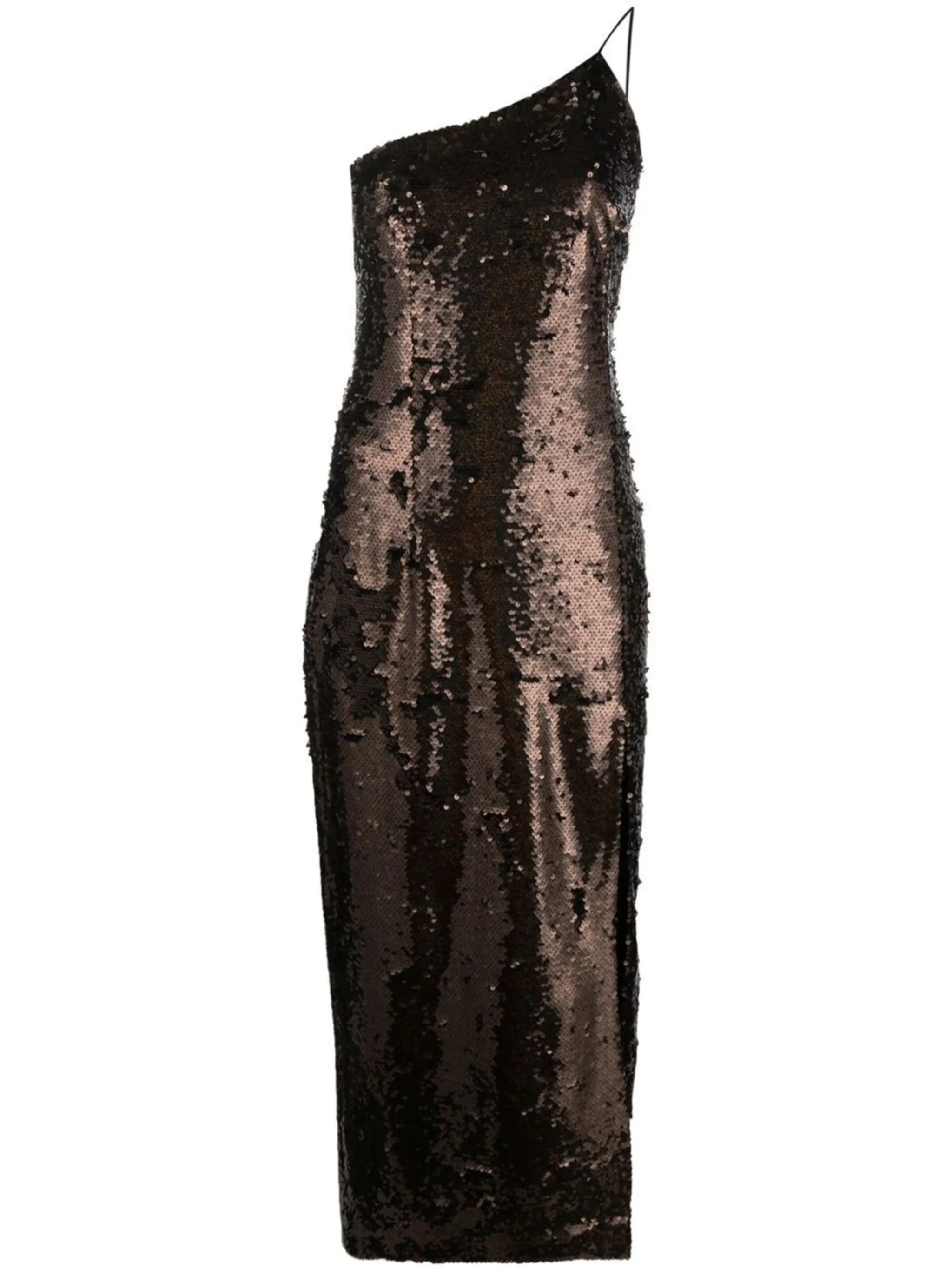 The New Arrivals Ilkyaz Ozel sequin-embellished asymmetric midi dress ...