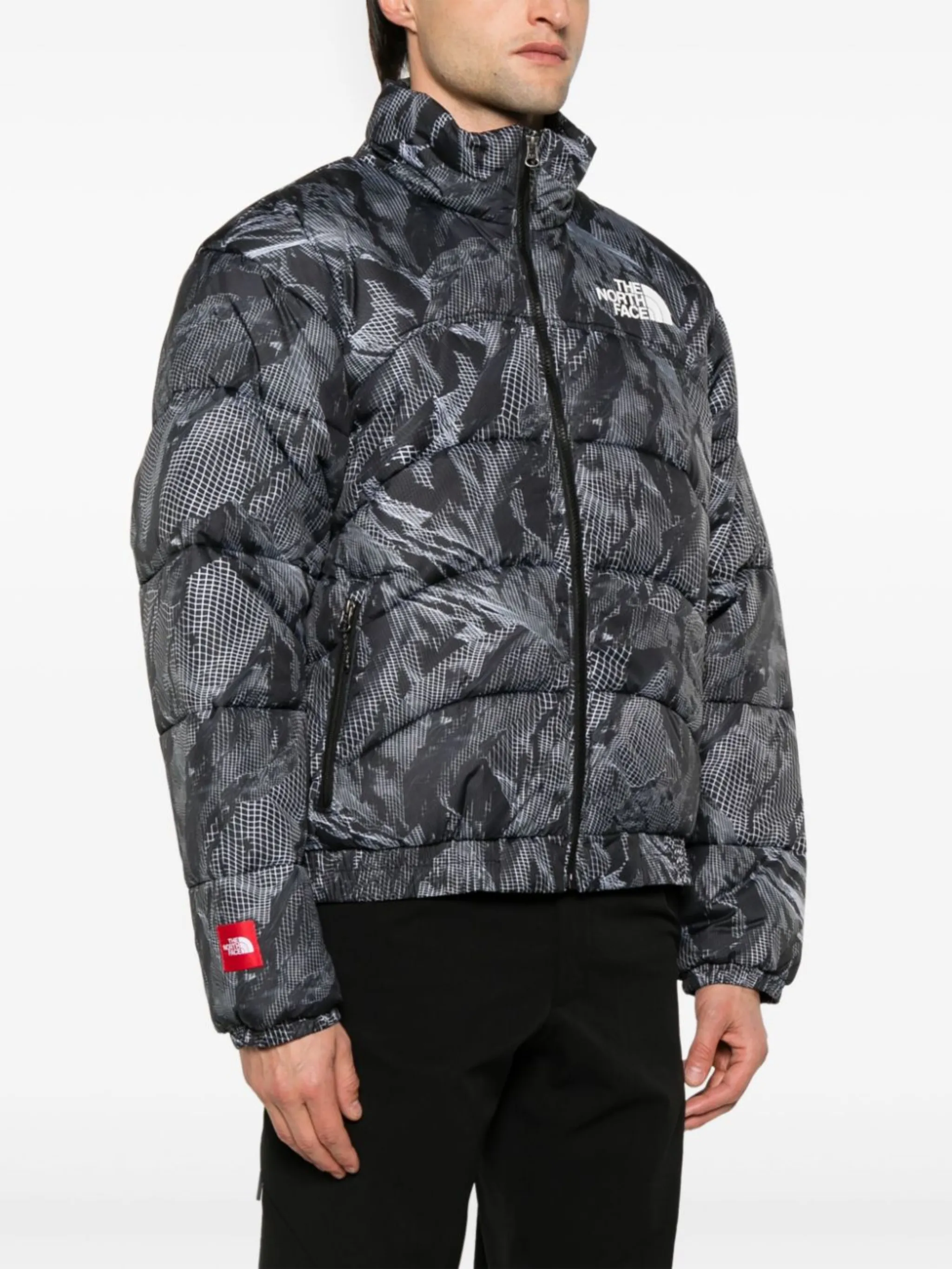 North Face Jacket shops Mountain Print