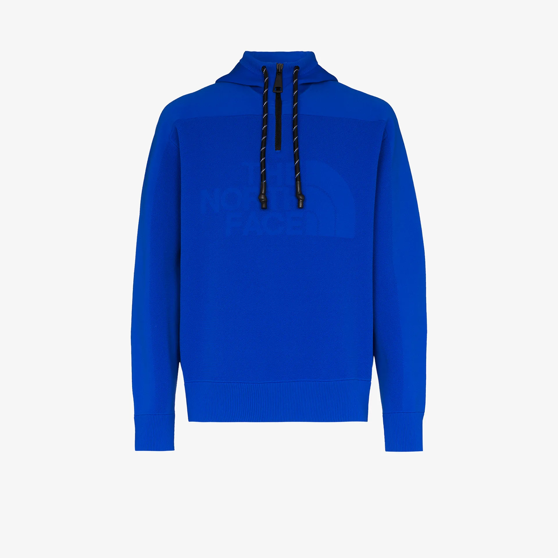 black and blue north face hoodie